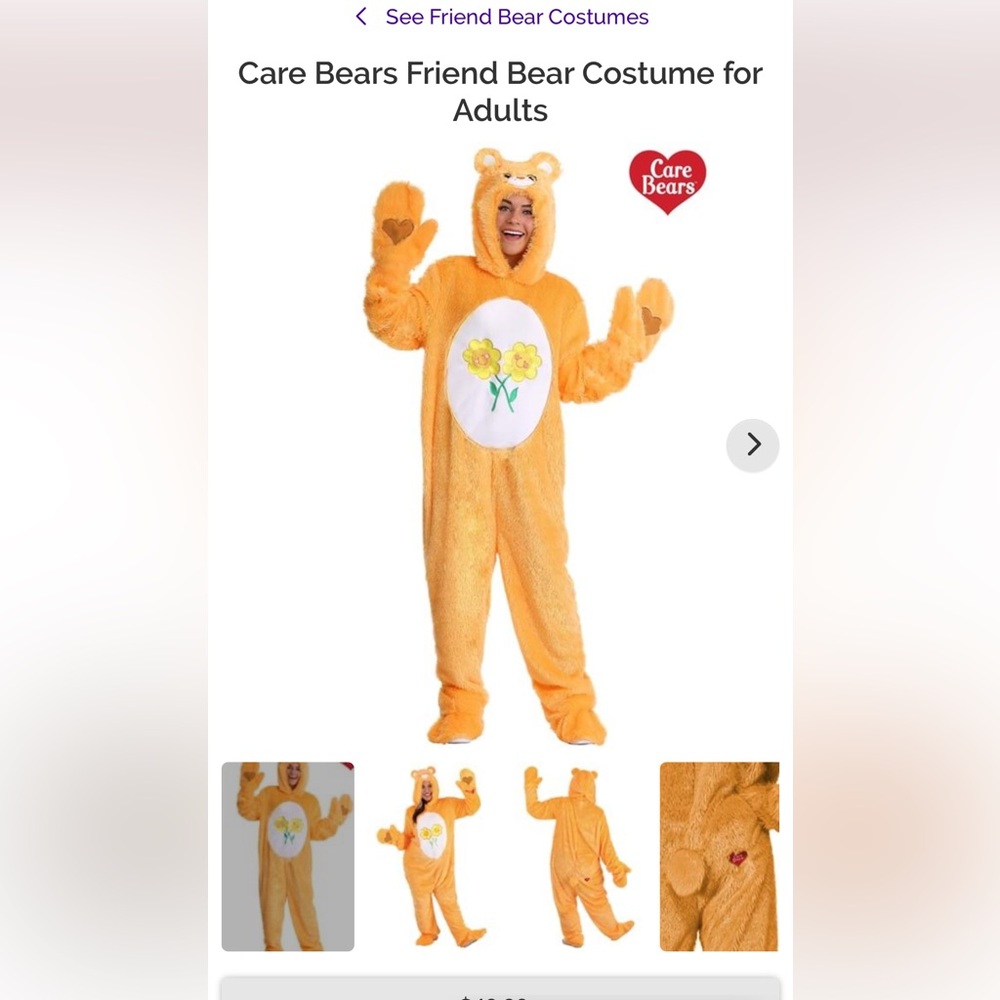 Care Bears Orange Friend Bear Jumpsuit